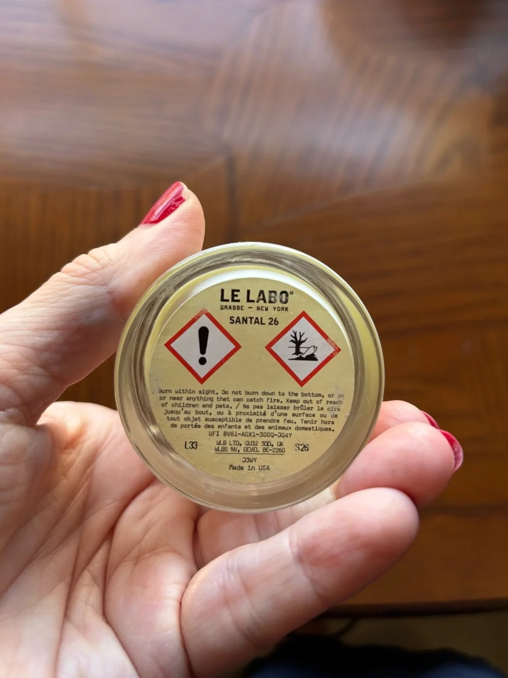 Le Labo Santal 26 Votive Scented Jar Candle Wax in Glass 2 oz (56.6g) NEW